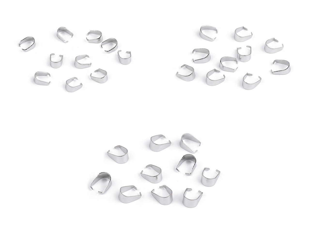 Šlupna z nerezové oceli k výrobě šperků, střední, 3 (5x10 mm) platina