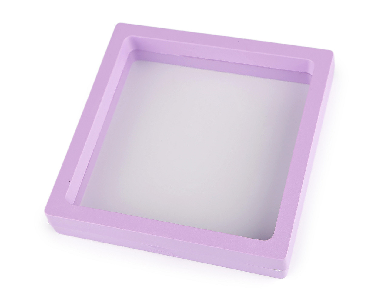 Krabička / rámeček s průhlednou fólií k vystavení zboží a dárkovému balení 11x11 cm, střední, 5 pink