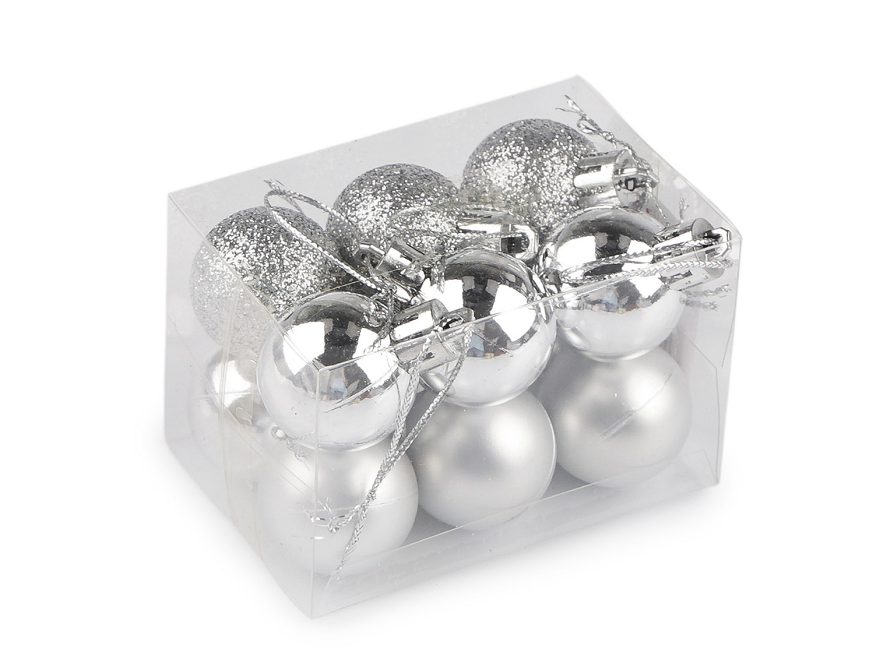 Vánoční baňky Ø30 mm, střední, 5 zelená tmavá