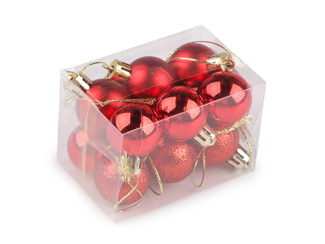 Vánoční baňky Ø30 mm, střední, 5 zelená tmavá