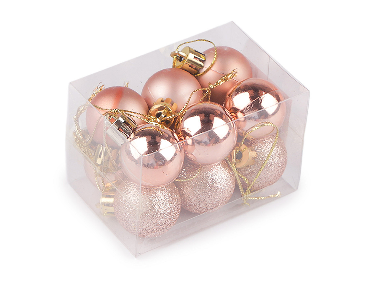 Vánoční baňky Ø30 mm, střední, 5 zelená tmavá