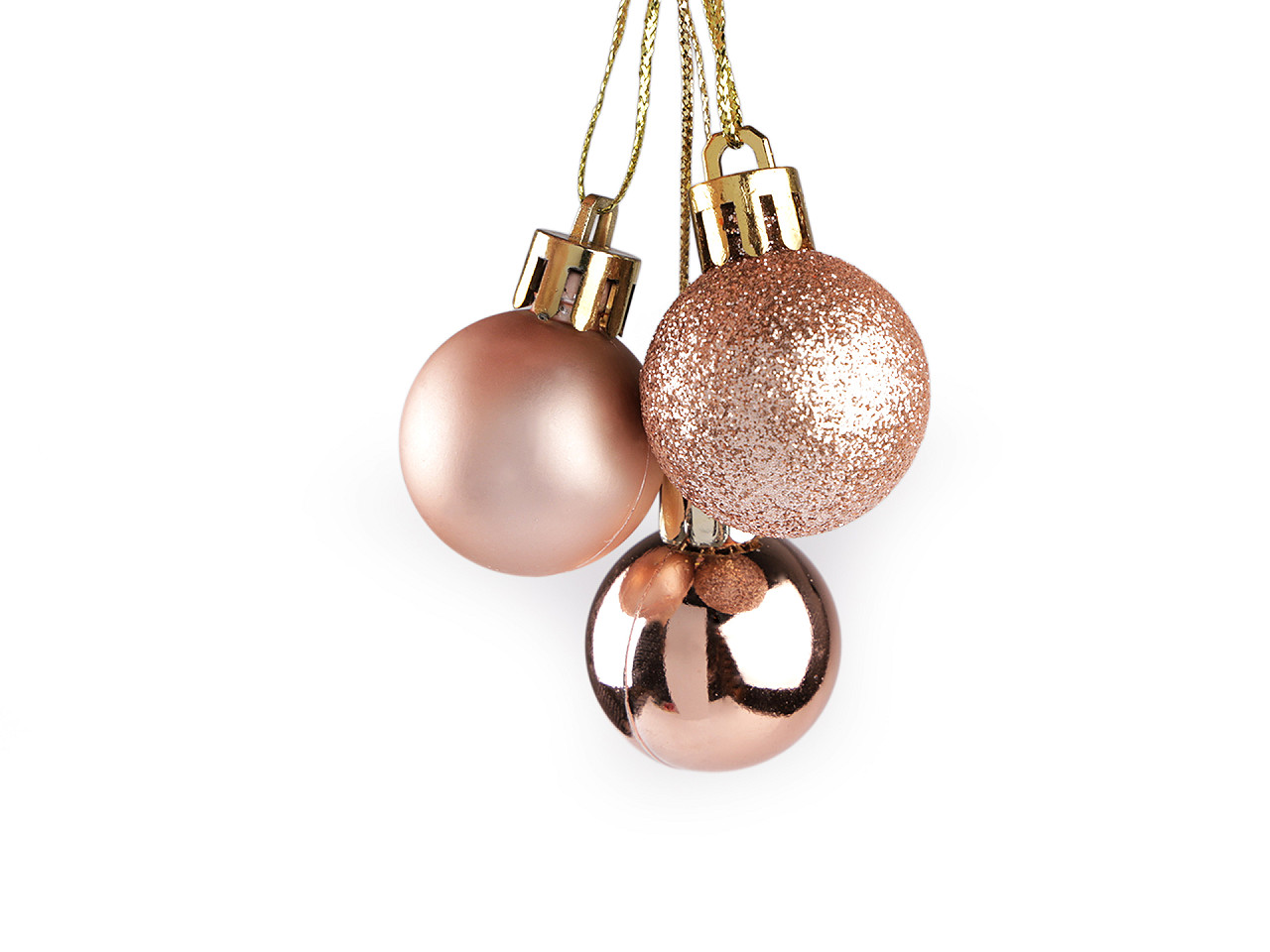 Vánoční baňky Ø30 mm, střední, 5 zelená tmavá