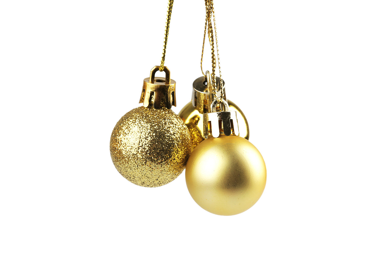 Vánoční baňky Ø30 mm, střední, 5 zelená tmavá