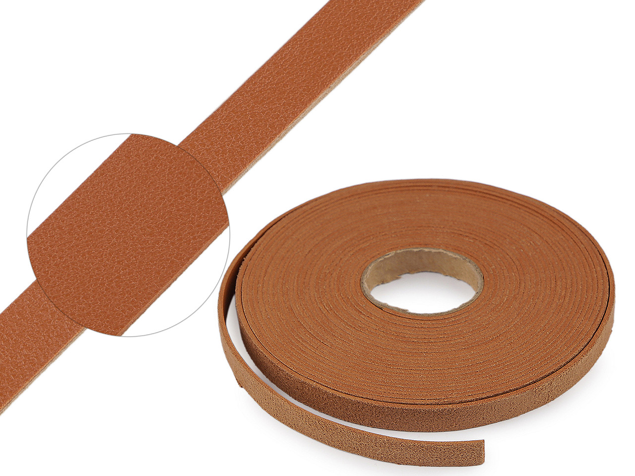 Ucha na tašky z eko kůže šíře 10 mm - polotovar, střední, 2 hořčicová