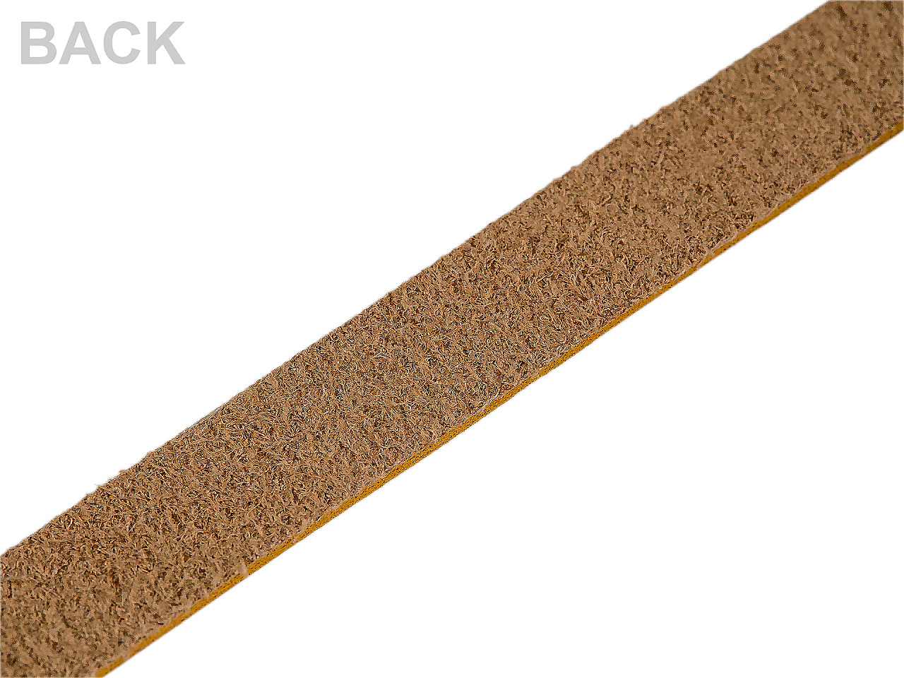 Ucha na tašky z eko kůže šíře 10 mm - polotovar, střední, 2 hořčicová