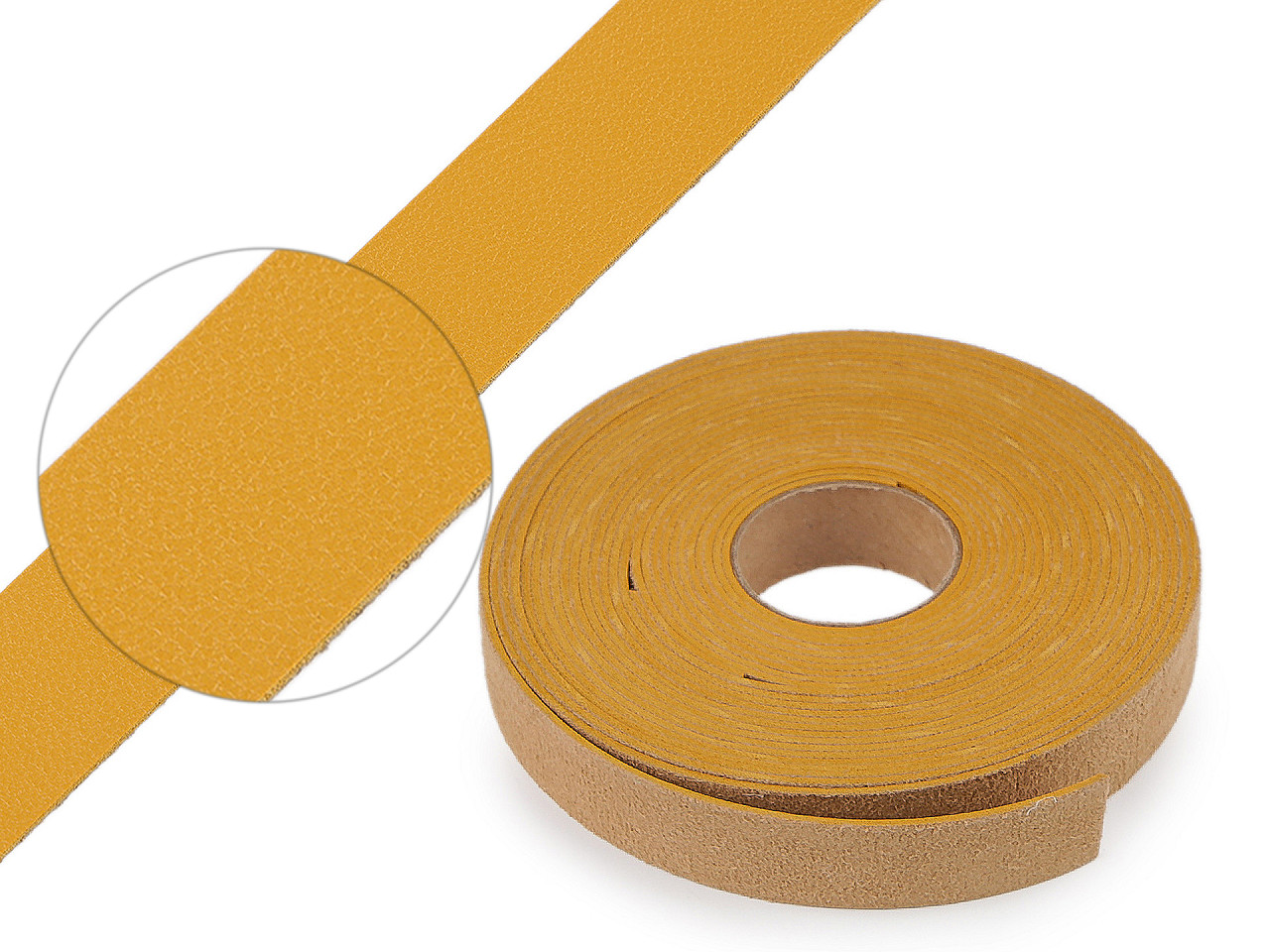 Ucha na tašky z eko kůže šíře 20 mm - polotovar, střední, 1 bílá