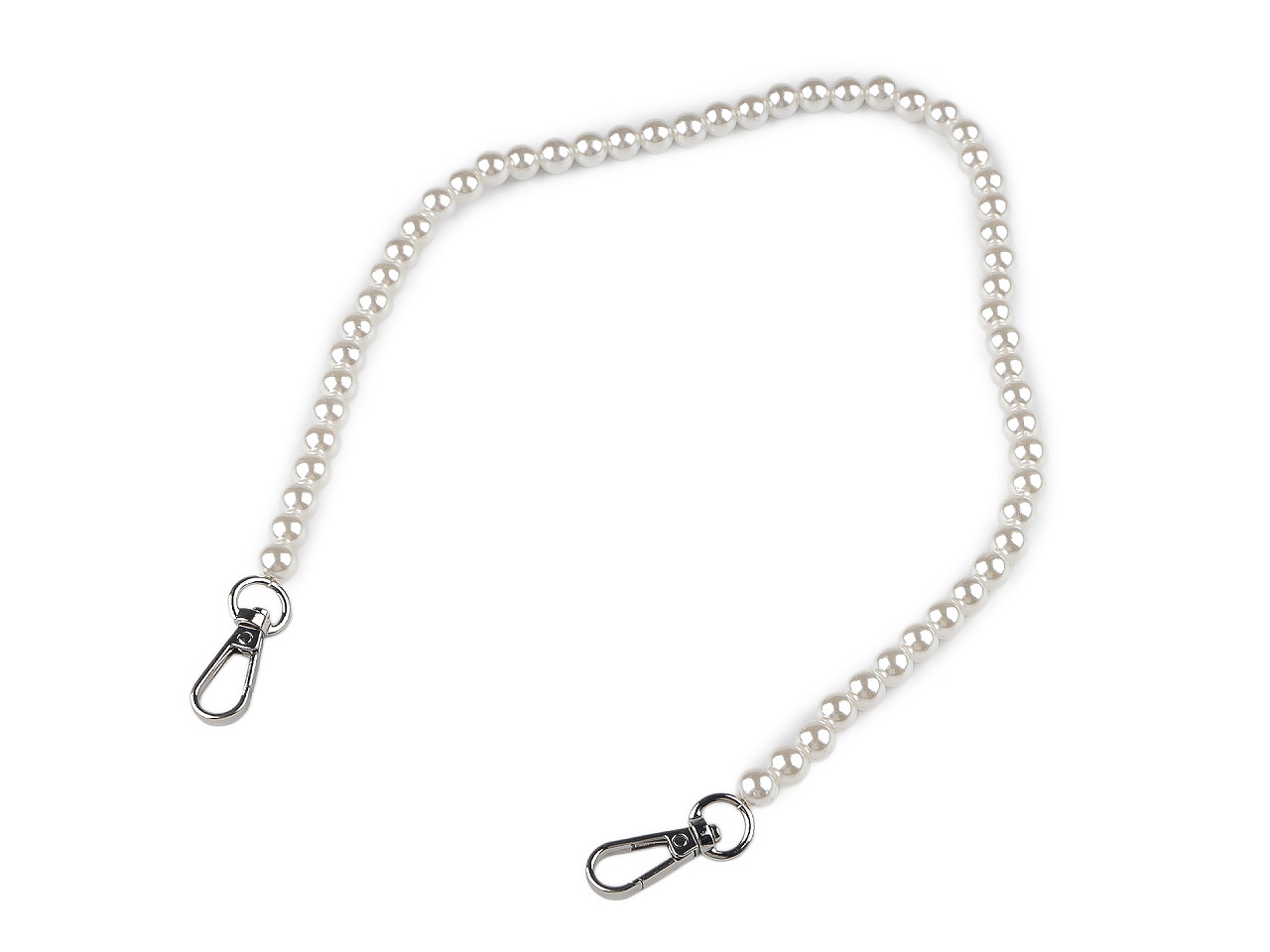 Perlová retiazka / ucho na kabelky a telefóny dĺžka 60 cm