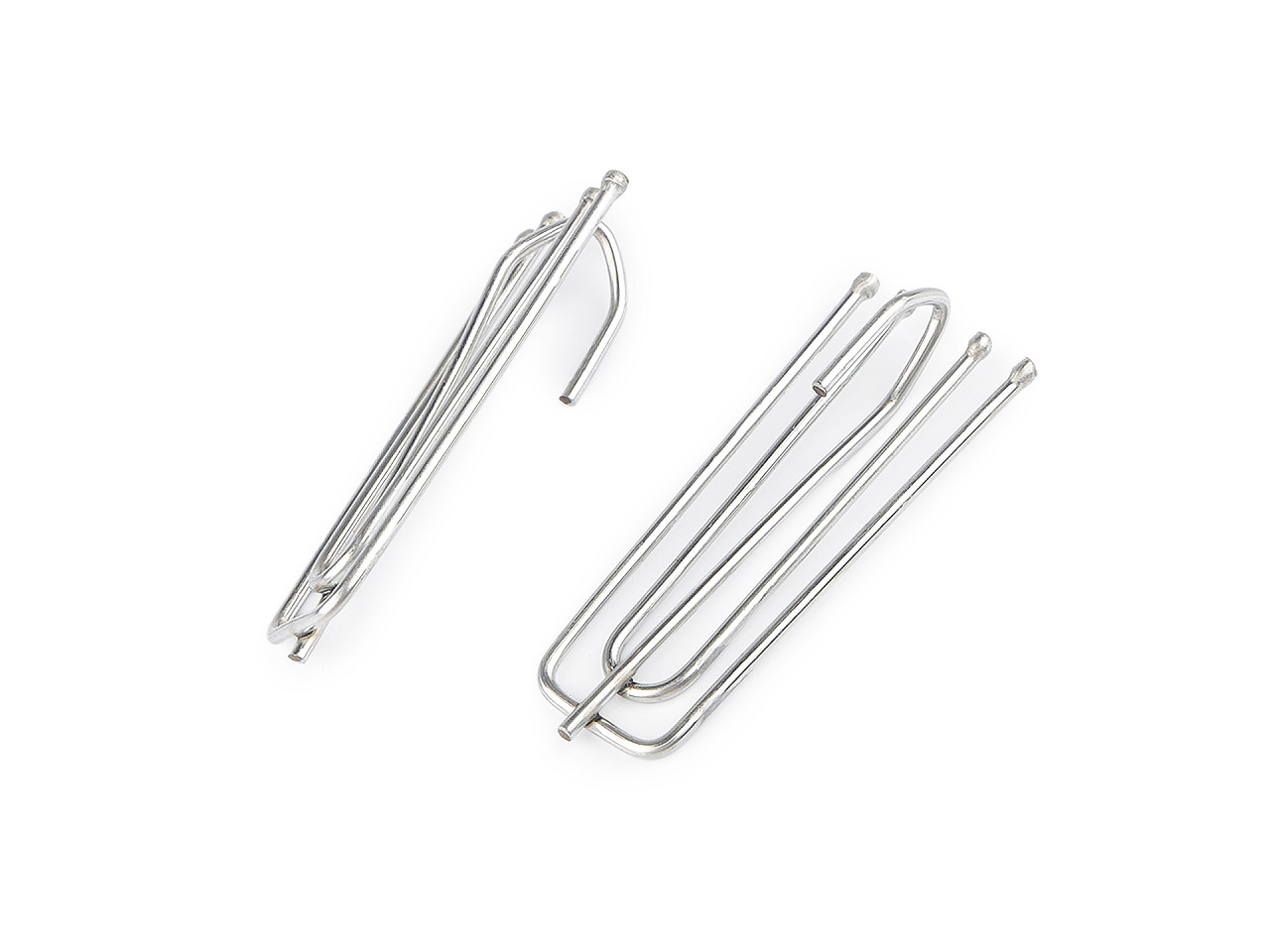 Kovový háček na záclonovky, malé, nikl