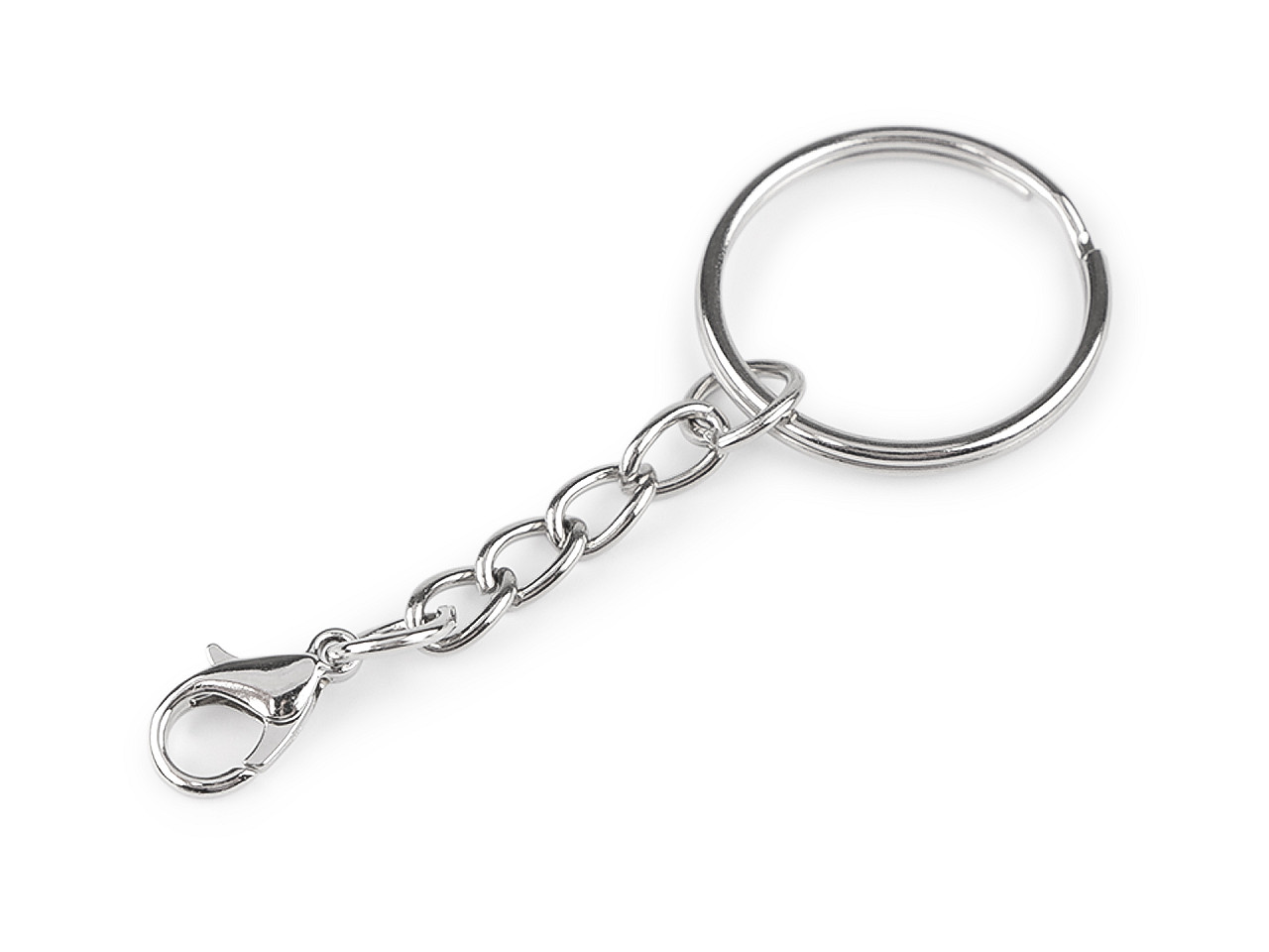 Krúžok na kľúče Ø25 mm s retiazkou a karabínkou