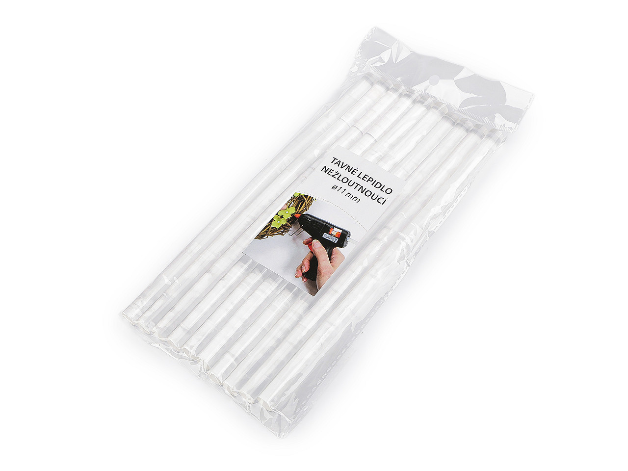 Tavné lepidlo Ø11 mm dĺžka 25 cm nežltnúce