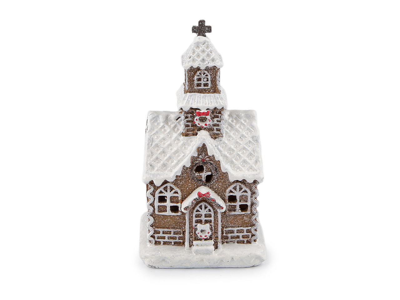 Vianočný kostol imitácia perníka svietiaci