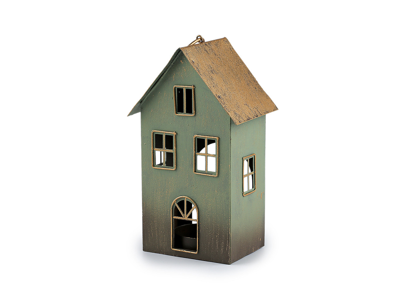 Kovový domček na sviečku