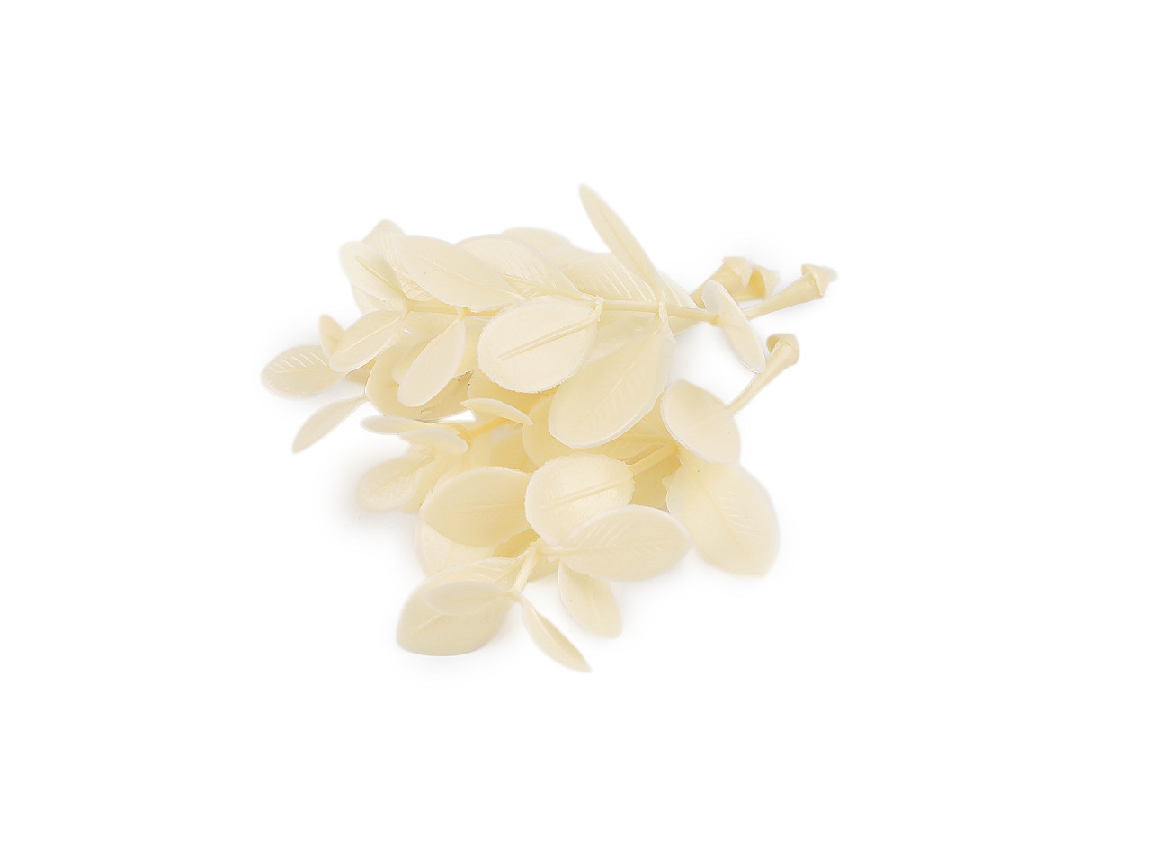 Umělá mini větvička buxus k aranžování a tvorbě voniček, střední, 2 zelená