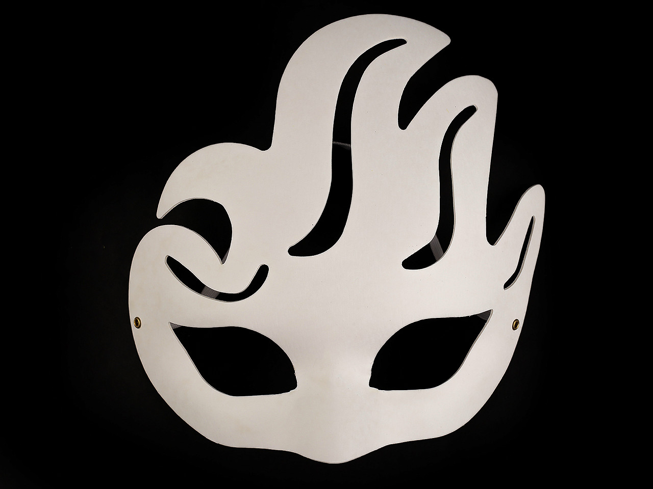 Karnevalová maska - škraboška k domalování, malé, 2 bílá