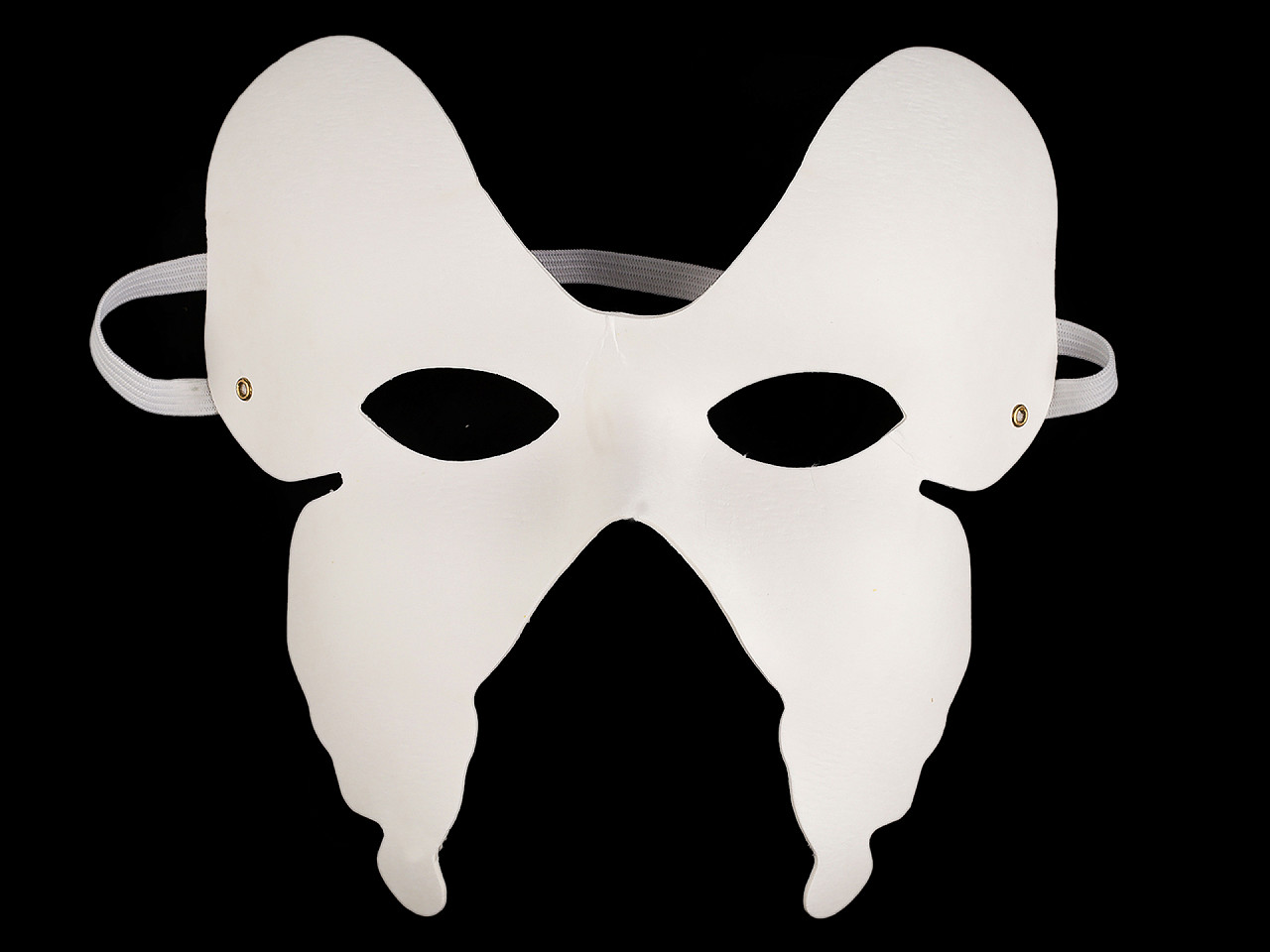 Karnevalová maska - škraboška k domalování, malé, 2 bílá