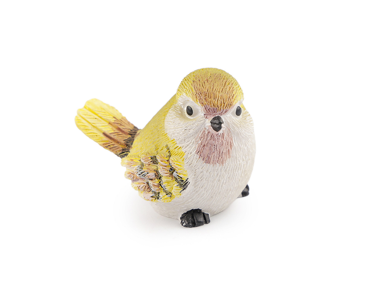 Dekorace ptáček, střední, 1 zelenožlutá