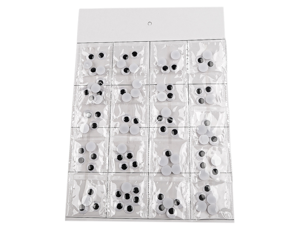 Plastové oči na nalepenie s pohyblivou šošovkou Ø15; 18 mm