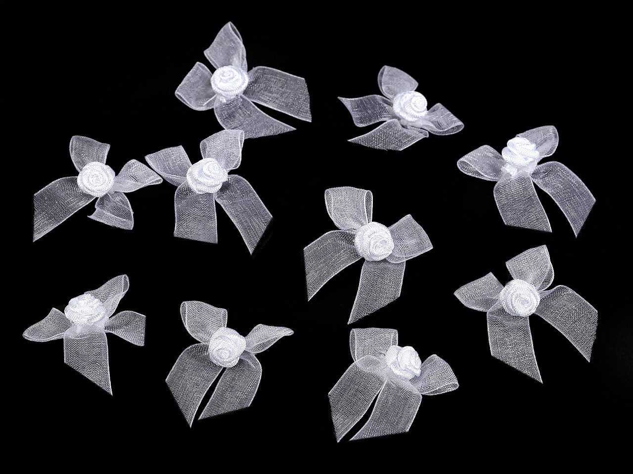 Mašlička monofilová s ružičkou