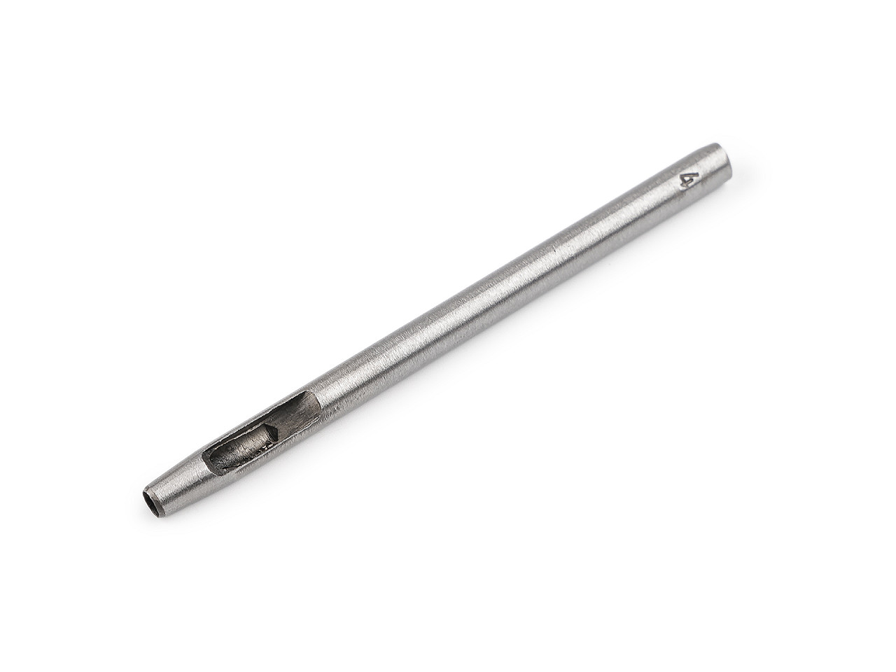 Výsečník / děrovač na kůži, látky Ø4 mm, střední, barva nikl
