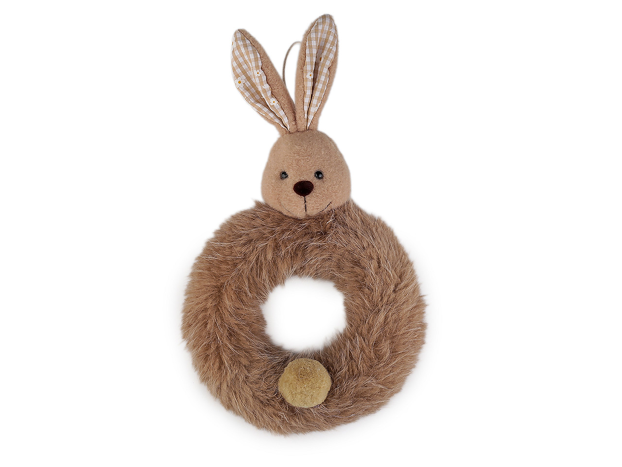 Velikonoční věnec zajíček, střední, 1 bílá