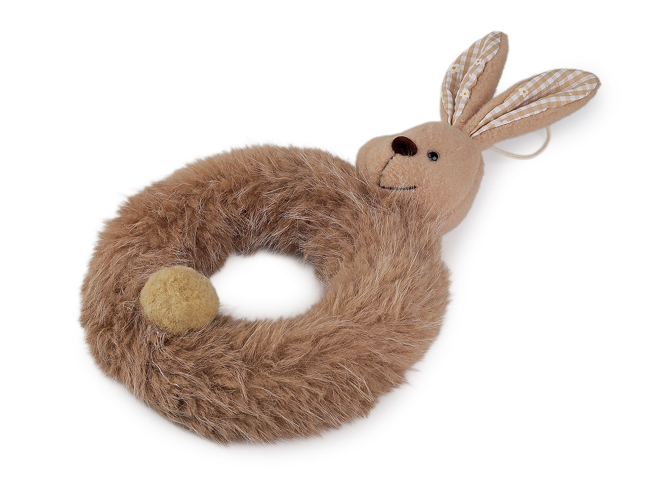 Velikonoční věnec zajíček, střední, 1 bílá