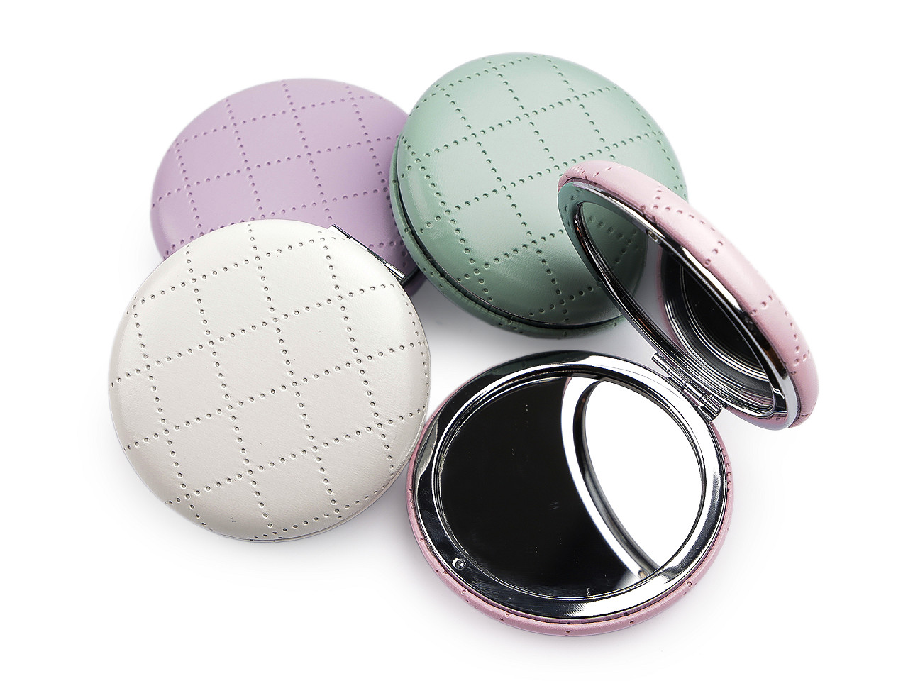 Kosmetické zrcátko, malé, 2 růžová nejsv.