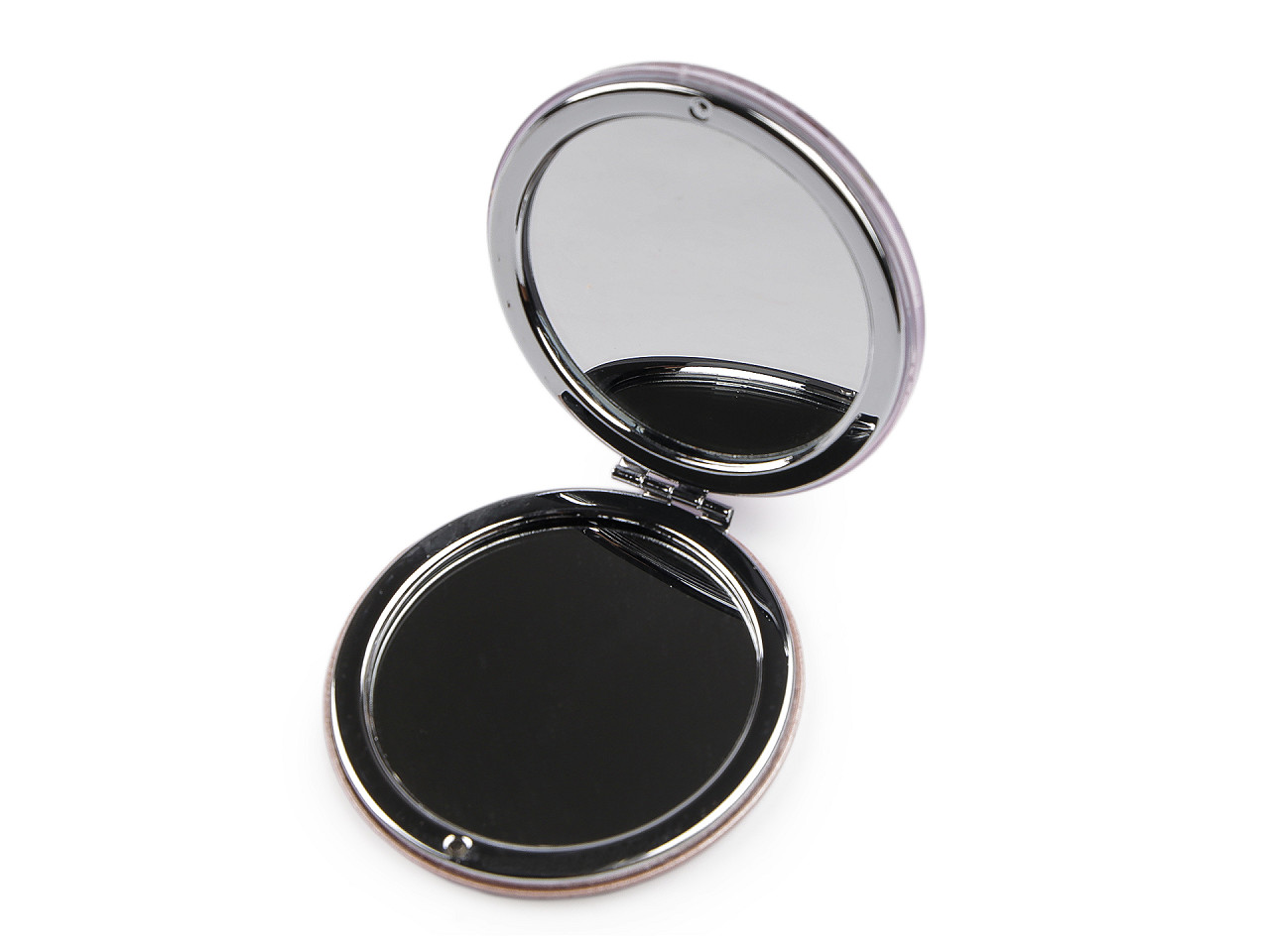 Kosmetické zrcátko s tekutými glitry květy, velké, mix variant