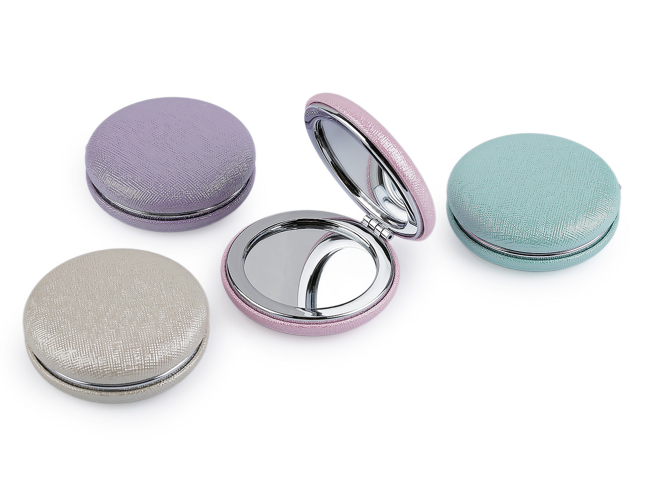 Kosmetické zrcátko metalické, velké, mix variant