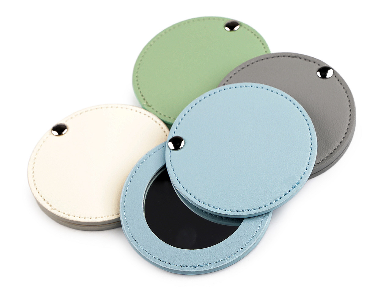 Kosmetické zrcátko, malé, 2 modrá pomněnková