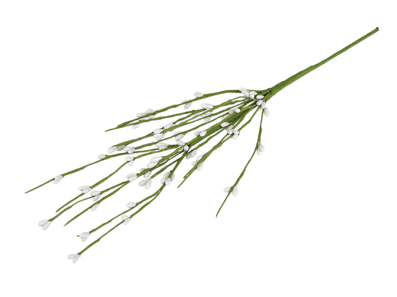 Umelá vetvička s púčikmi na drôtiku tvarovateľná