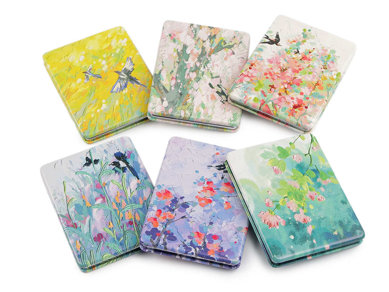 Kosmetické zrcátko květy, velké, mix variant