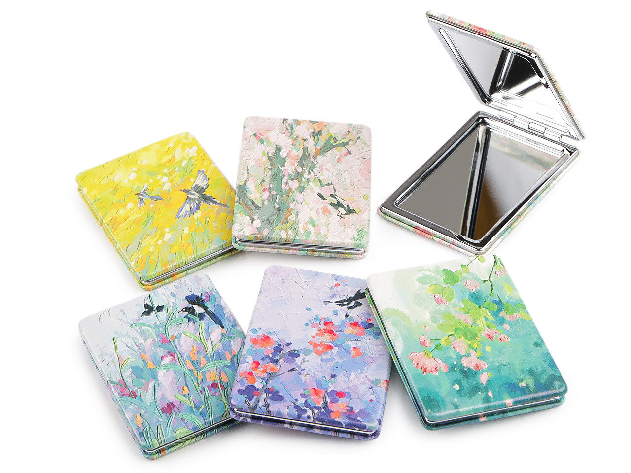 Kosmetické zrcátko květy, velké, mix variant