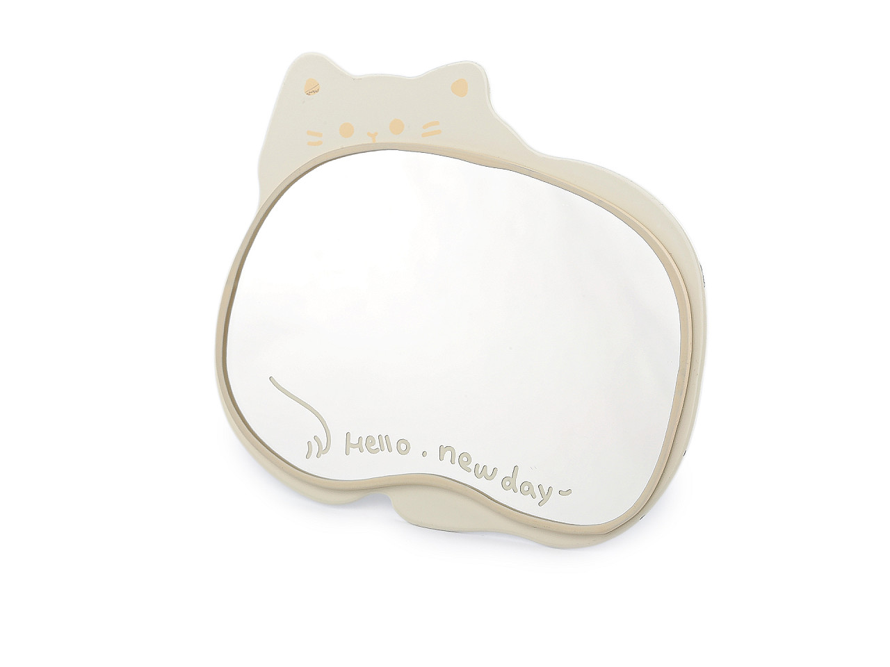 Kosmetické zrcátko se stojánkem kočka, malé, 3 černá