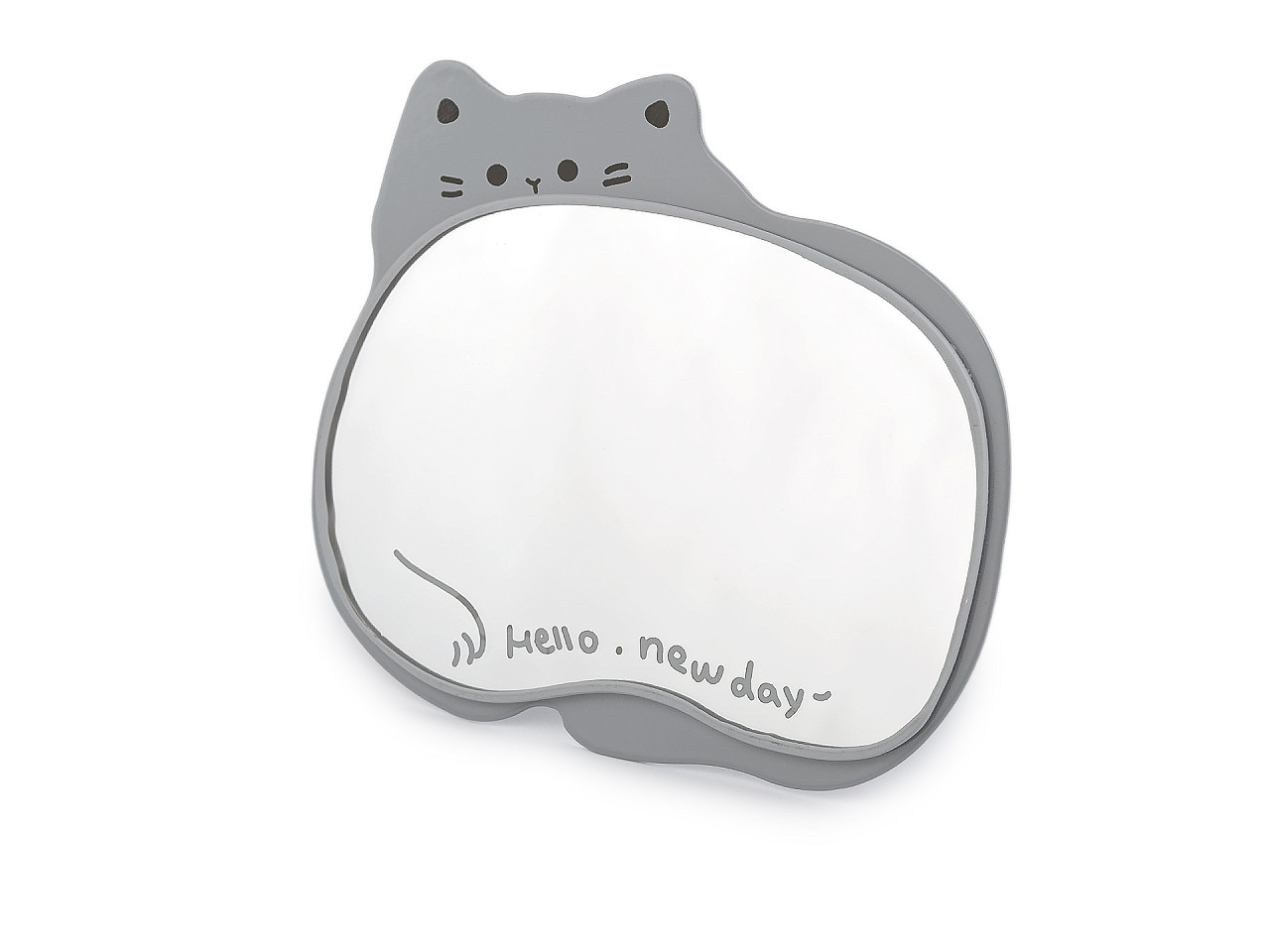 Kosmetické zrcátko se stojánkem kočka, malé, 3 černá