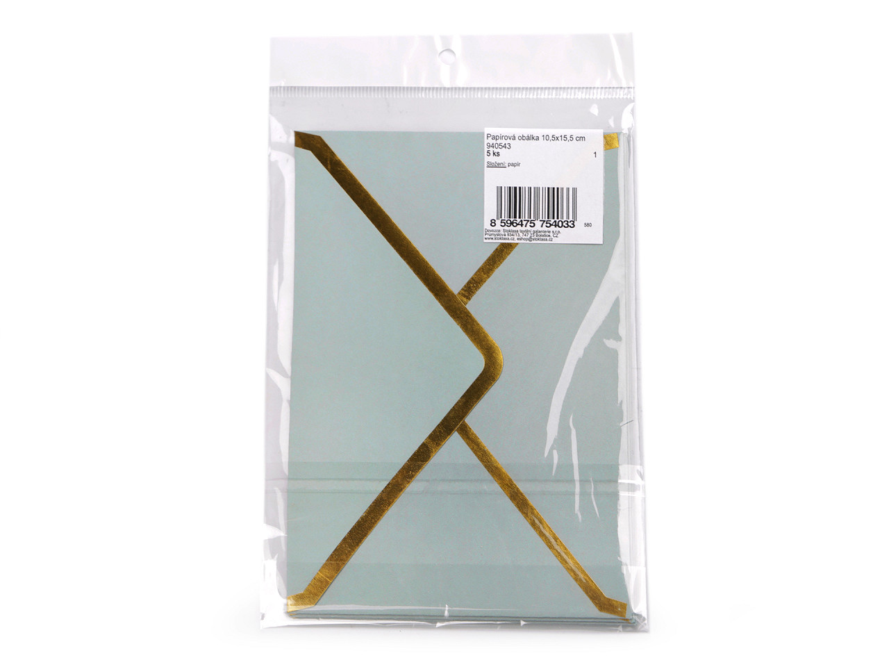 Papírová obálka 10,5x15,5 cm, střední, 1 mint