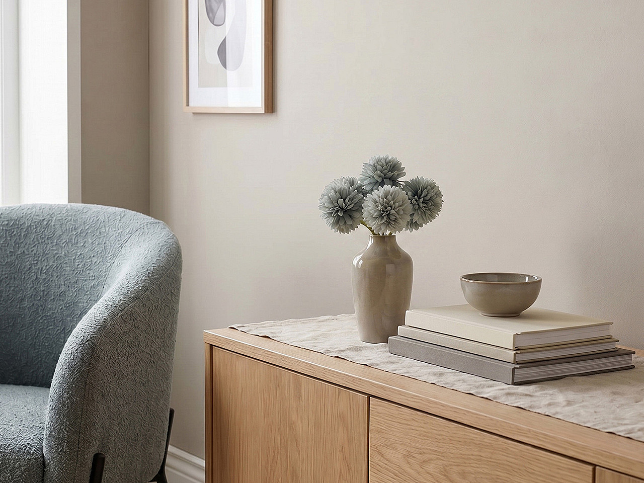 Umělá jiřina svazek, střední, 3 starorůžová