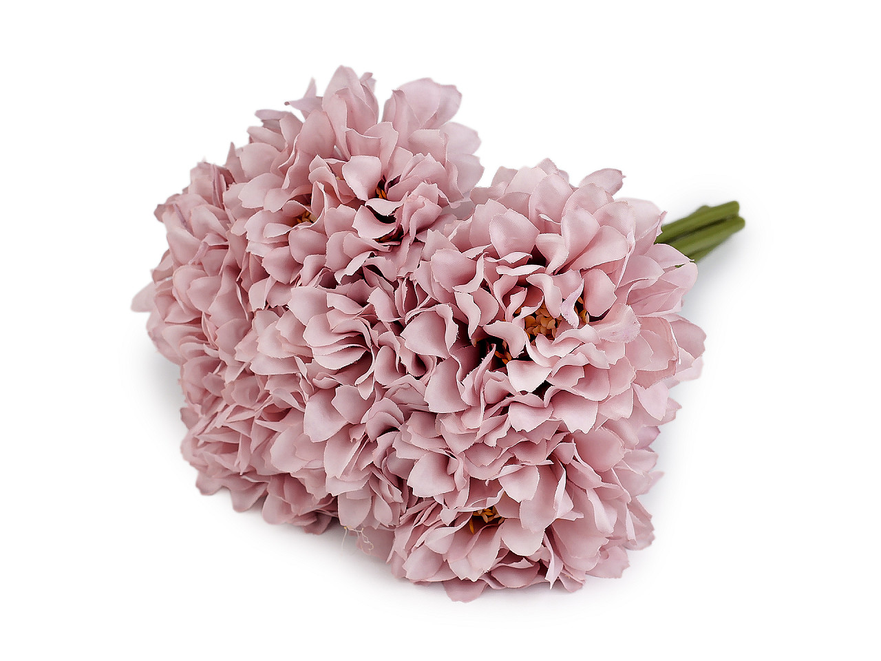 Umělá kytice svazek, střední, 3 starorůžová