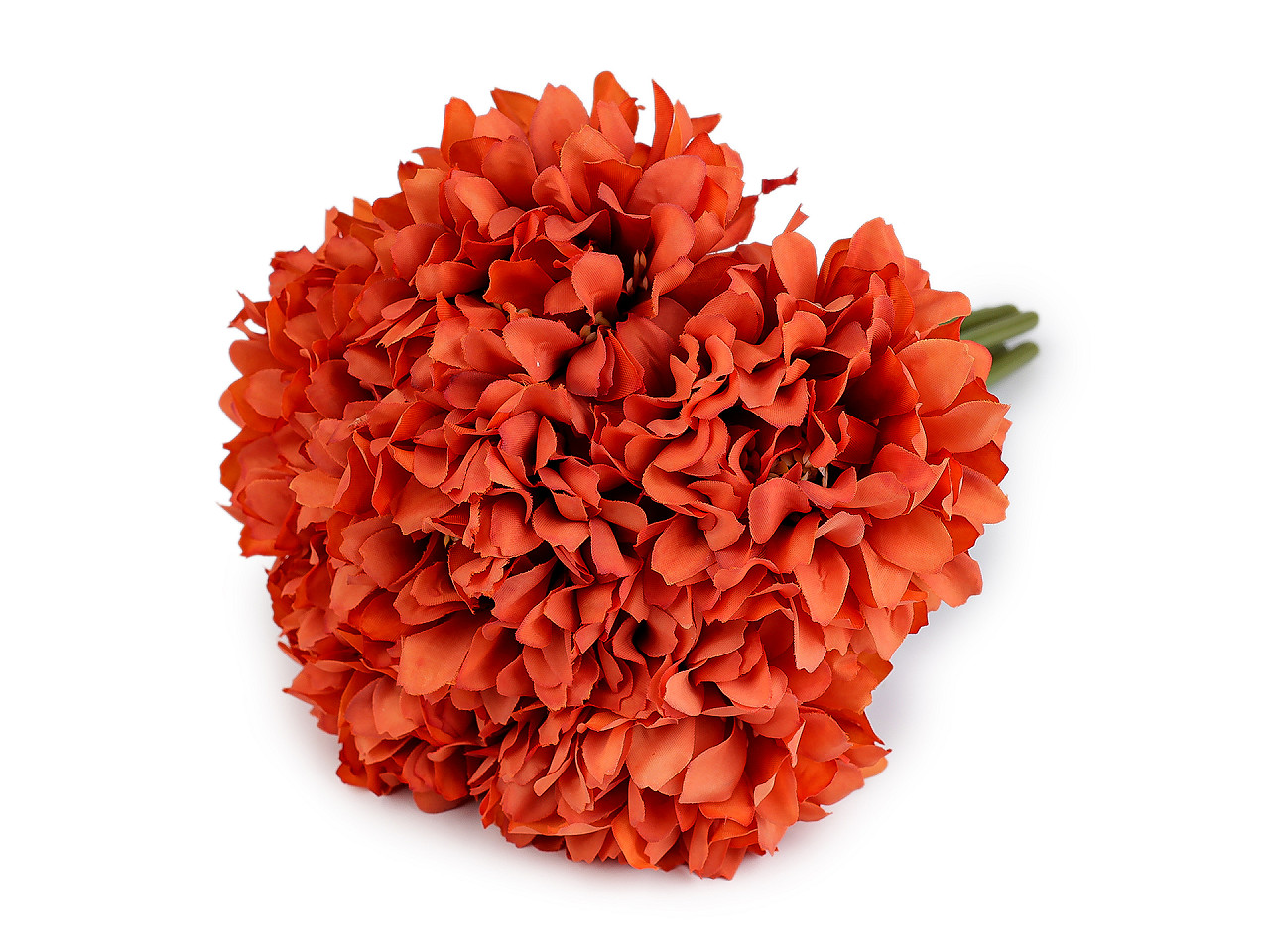 Umělá kytice svazek, střední, 3 starorůžová