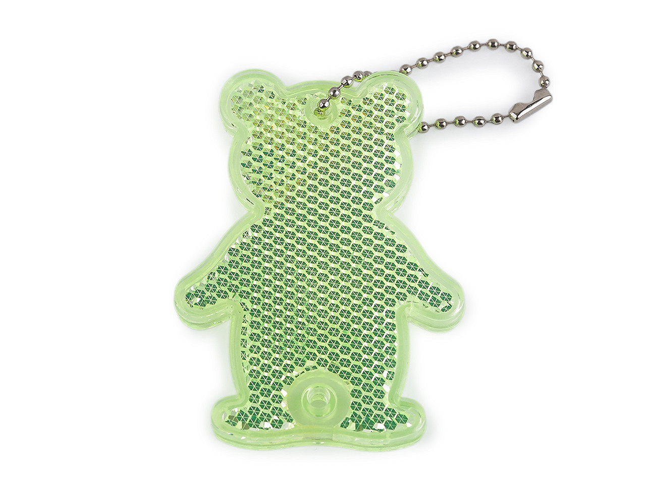 Reflexní přívěsek medvěd na batoh, klíče, střední, 1 transparent