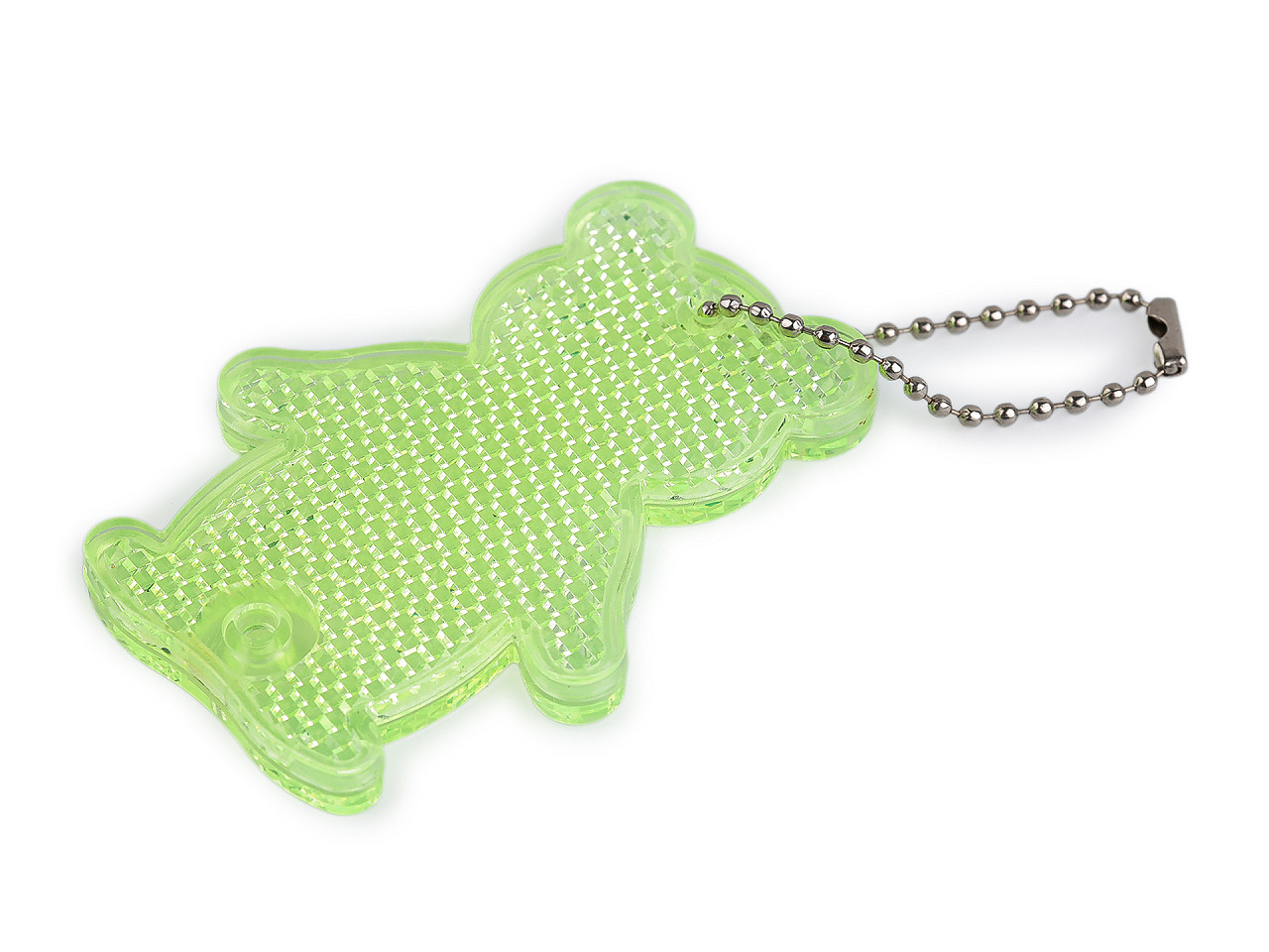 Reflexní přívěsek medvěd na batoh, klíče, střední, 1 transparent