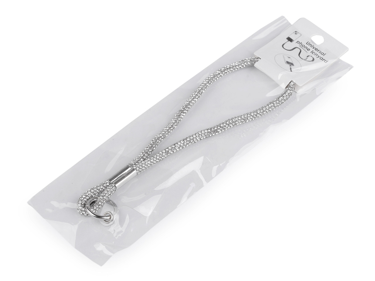 Kamienkový prívesok / pútko na mobilný telefón, kľúče s plastovou vložkou