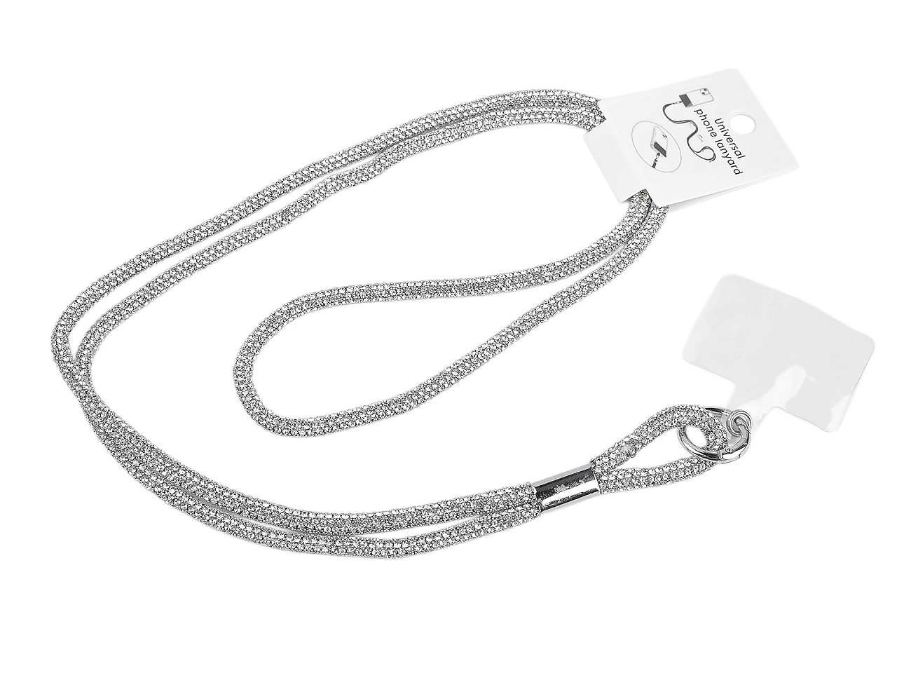 Kamienková šnúra na mobilný telefón s plastovou vložkou