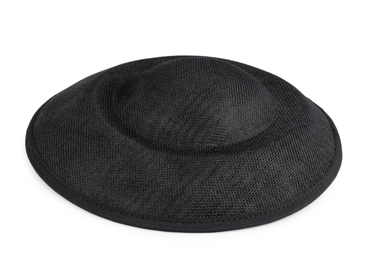 Klobouček / polotovar na výrobu fascinátoru Ø25 cm, střední, černá