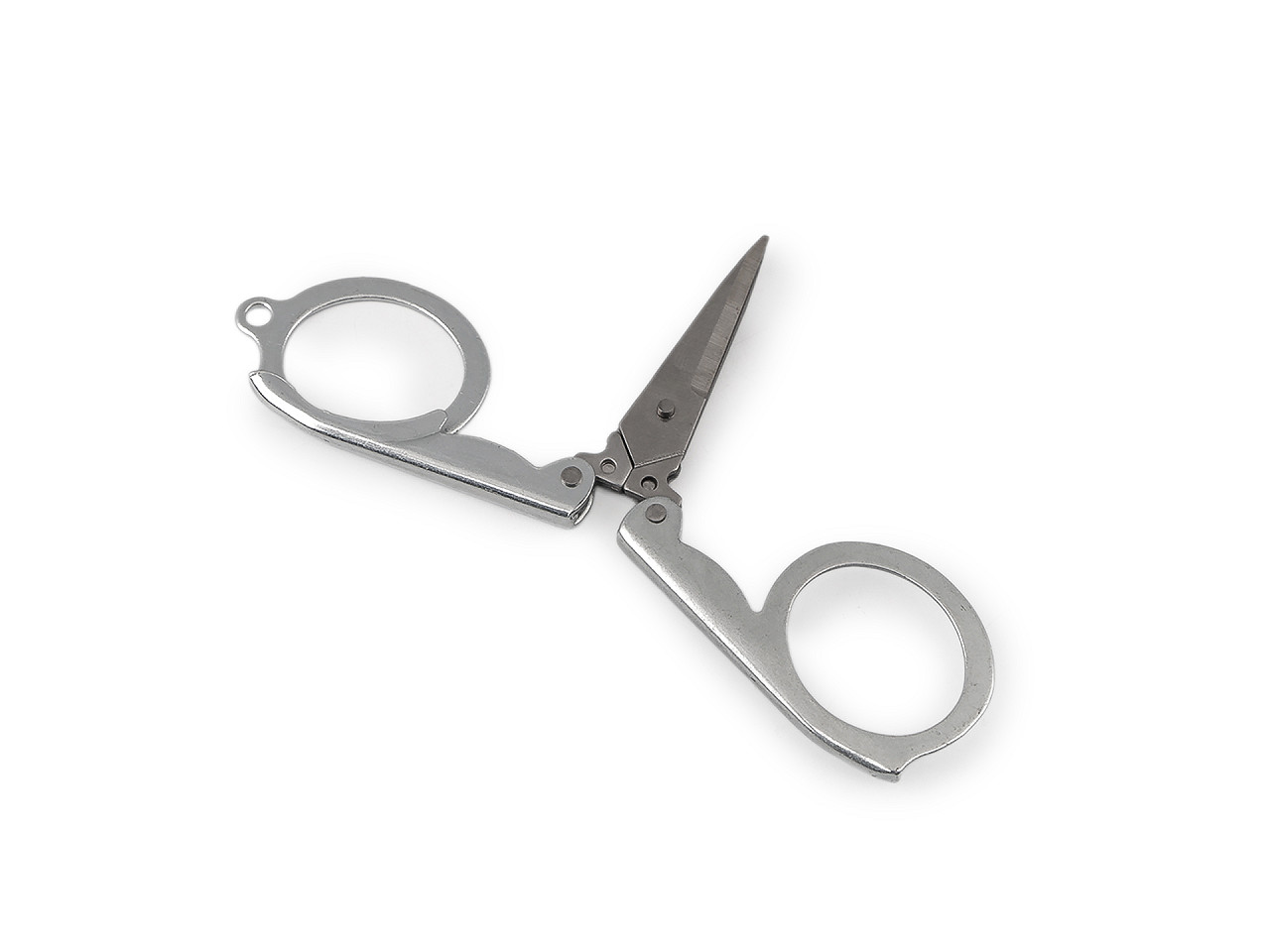 Nůžky délka 10 cm skládací, velké, barva nikl