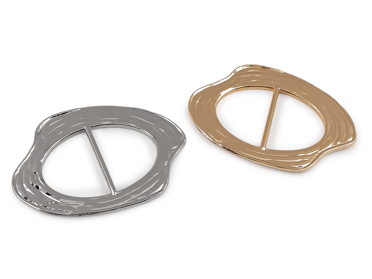 Designová / kovová spona na oděvy a plavky průvlek 38 mm, malé, 2 růžové zlato