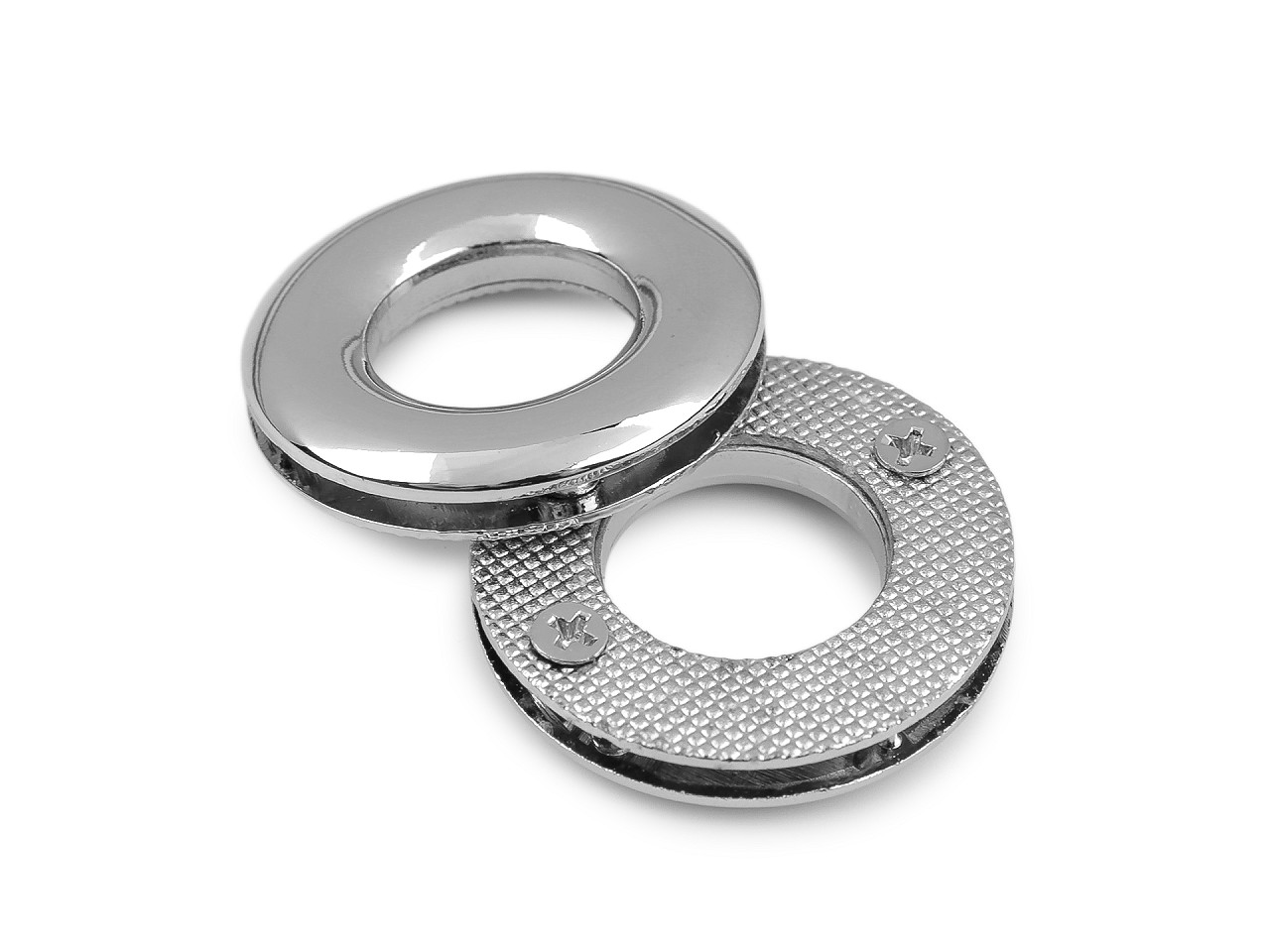 Průchodky se šroubky vnitřní Ø17 mm pro výrobu uch na kabelku, střední, 2 růžové zlato