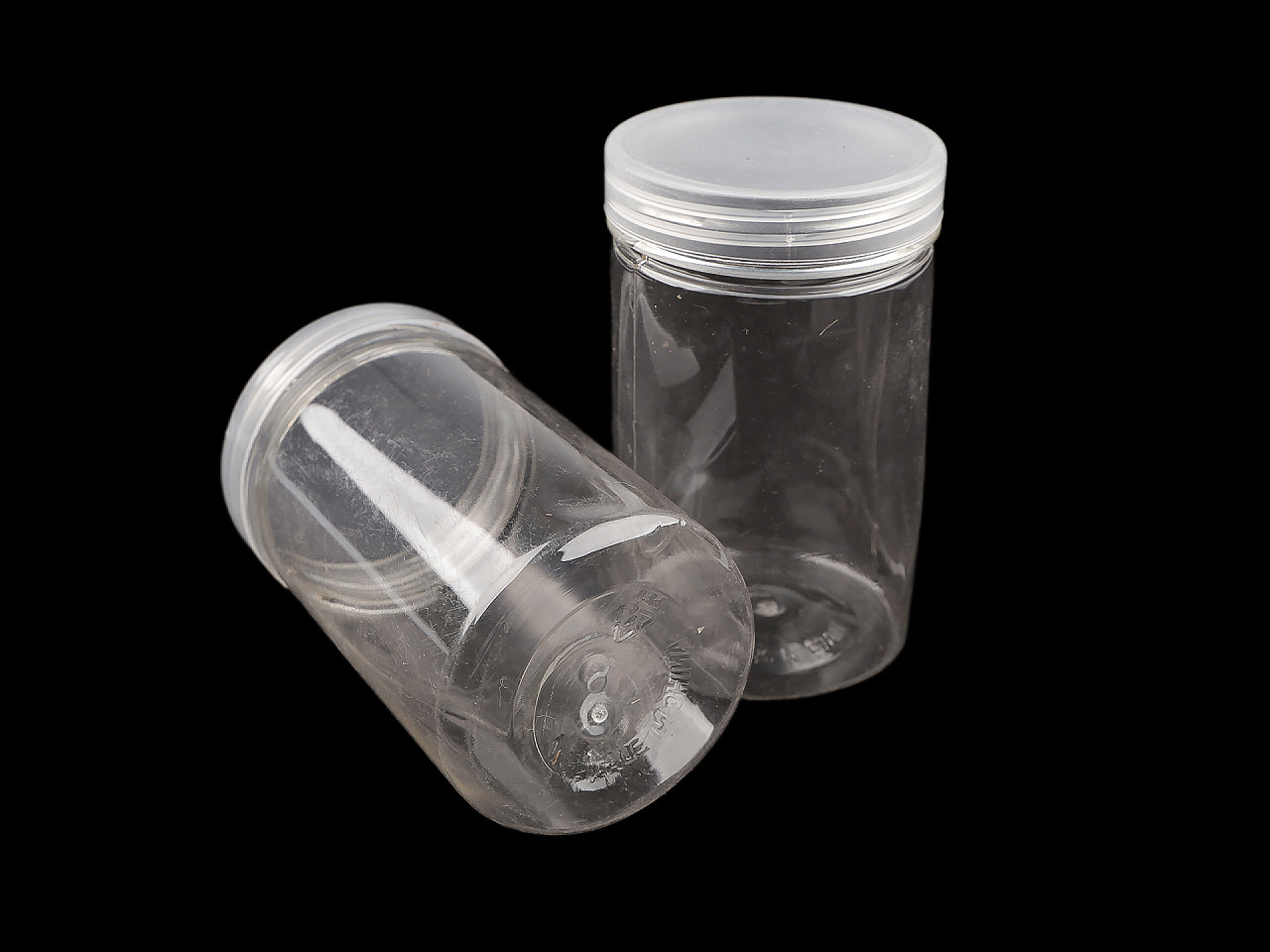 Plastová tuba se šroubovacím víkem Ø5,6 cm 2. jakost, střední, transparent