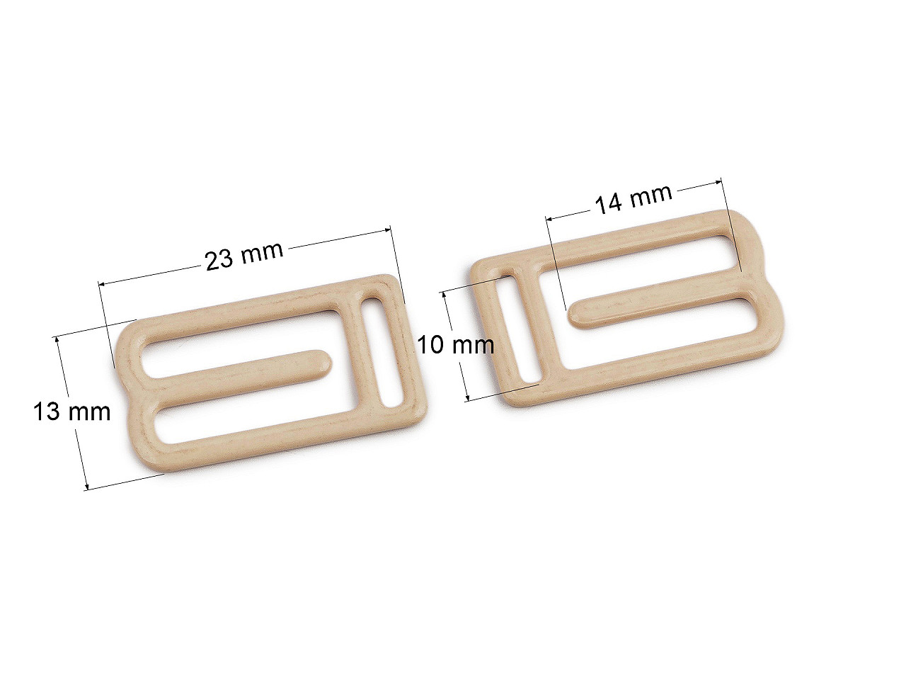 Kovová spona / pomůcka na skrytí ramínek podprsenky průvlek 10 mm, malé, 3 černá
