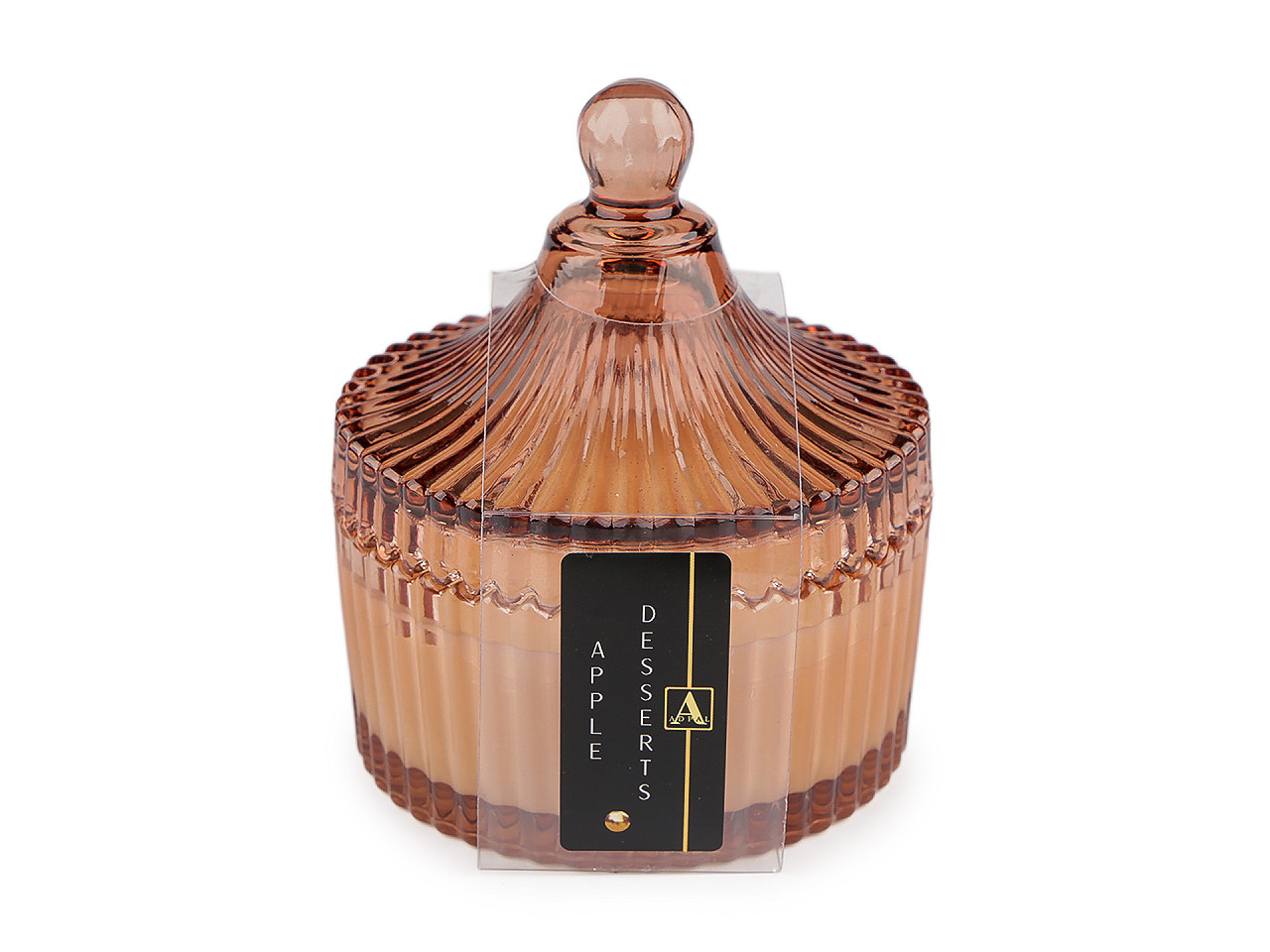 Vonná svíčka ve skleněné dóze 180 g, střední, 1 (cherry rub) transparent