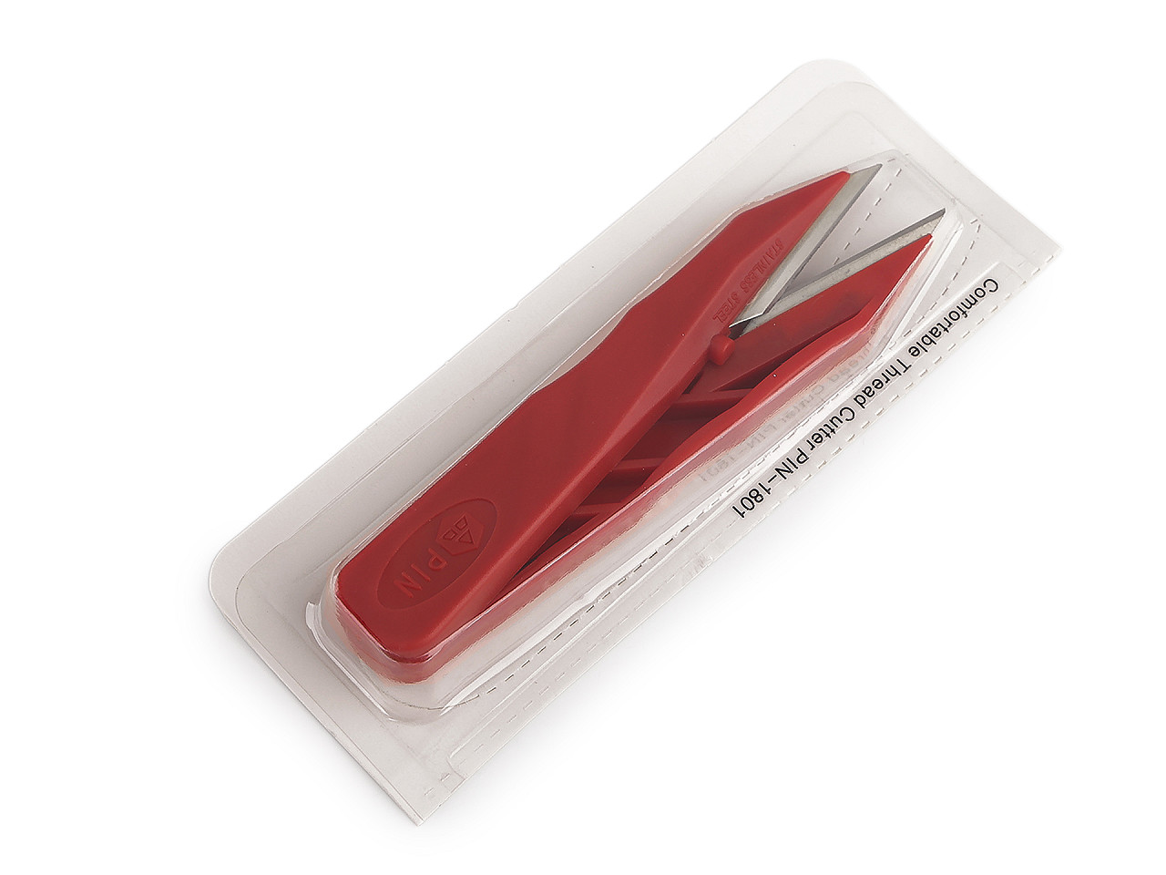 Nůžky PIN cvakačky délka 11 cm, malé, červená